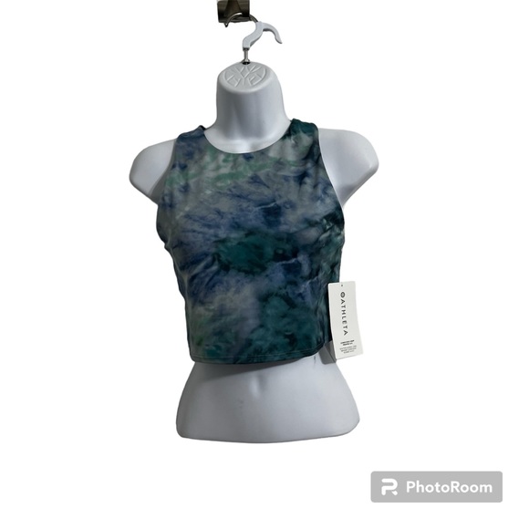 ATHLETA Conscious Crop Printed A-C Tie Dye NWT - Picture 1 of 7